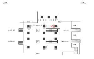 JR／秋葉原駅／1Fラチ内コンコース／№11駅看板・駅広告、位置図