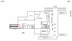 JR　都賀駅／本屋改札内／№6駅看板・駅広告、位置図