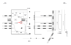 JR／大塚駅／中央口／№4駅看板・駅広告、位置図