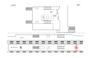JR／吉川美南駅／上りホーム№B03&B04№04駅看板・駅広告、位置図