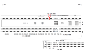 JR／目白駅／外回り線側／№112駅看板・駅広告、位置図