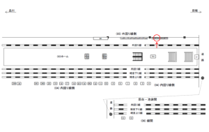 JR／目白駅／外回り線側／№104駅看板・駅広告、位置図
