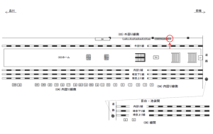 JR／目白駅／外回り線側／№101駅看板・駅広告、位置図