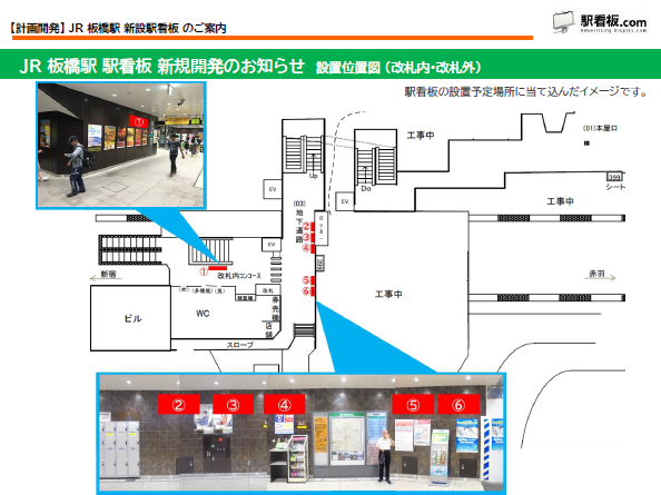 【計画開発】JR 板橋駅 新設駅看板のご案内(2) 