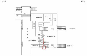 JR　佐倉駅／改札内／№8駅看板・駅広告、位置図