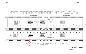 JR／恵比寿駅／埼京上り線側／№4駅看板・駅広告、位置図