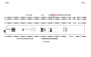JR／目黒駅／外回り線側／№73駅看板・駅広告、位置図