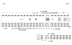 JR／目白駅／内回り線側／№19駅看板・駅広告、位置図