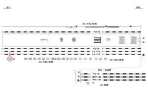 JR／目白駅／内回り線側／№354駅看板・駅広告、位置図