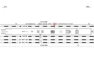 JR／高田馬場駅／外回り線側／№23駅看板・駅広告、位置図