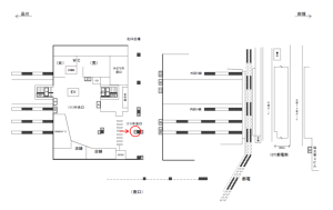 JR／大塚駅／中央口／№1駅看板・駅広告、位置図