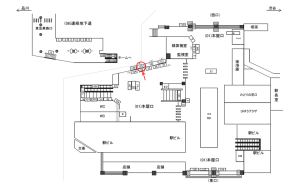 JR／目黒駅／本屋口／№125駅看板・駅広告、位置図