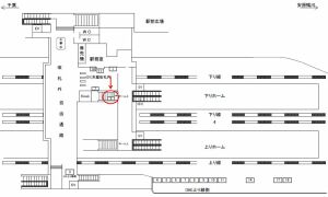 JR／姉ケ崎駅／改札内／№5駅看板・駅広告、位置図