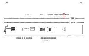 JR／目黒駅／外回り線側／№75駅看板・駅広告、位置図