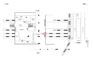 JR/大塚駅/中央口/№18駅看板・駅広告、位置図