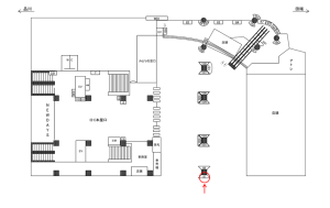 JR／恵比寿駅／本屋口／№87駅看板・駅広告、位置図