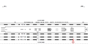 JR／高田馬場駅／内回り線側／№1駅看板・駅広告、位置図