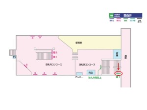 北総　西白井駅／構内／№1駅看板・駅広告、位置図