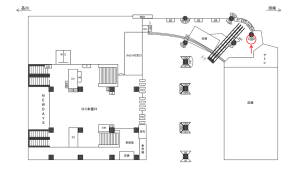 JR／恵比寿駅／本屋口／№104駅看板・駅広告、位置図