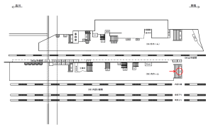 JR／渋谷駅／内ホーム／№128駅看板・駅広告、位置図