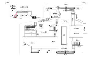 JR／目黒駅／連絡地下道／№11駅看板・駅広告、位置図