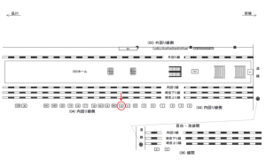 JR／目白駅／内回り線側／№12駅看板・駅広告、位置図
