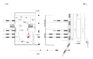 JR/大塚駅/中央口/№2駅看板・駅広告、位置図
