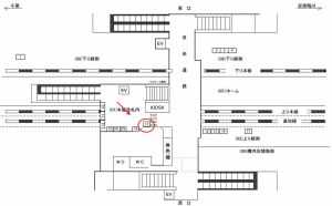 JR　八幡宿駅／改札内／№17駅看板・駅広告、位置図