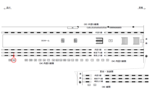 JR／目白駅／内回り線側／№30駅看板・駅広告、位置図