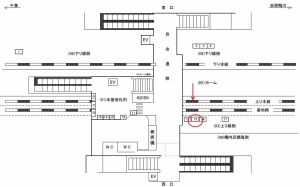 JR/八幡宿駅/上り線側/№13駅看板・駅広告、位置図