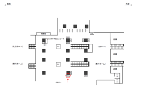 JR／秋葉原駅／1Fラチ内コンコース／№27駅看板・駅広告、位置図