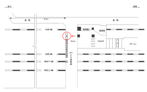 JR／高田馬場駅／A口道路側／№399駅周辺案内図広告・駅広告、位置図