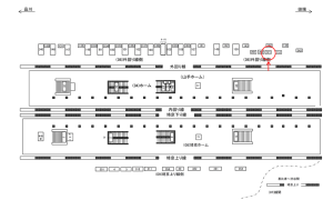 JR／恵比寿駅／外回り線側／№121駅看板・駅広告、位置図