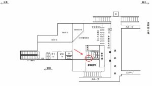 JR　都賀駅／本屋改札内／№11駅看板・駅広告、位置図