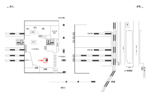 JR/大塚駅/中央口/№7駅看板・駅広告、位置図