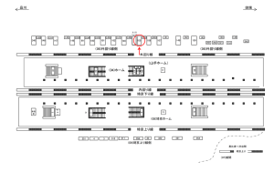 JR／恵比寿駅／外回り線側／№105駅看板・駅広告、位置図