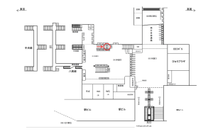 JR／八王子駅／本屋口／№134駅看板・駅広告、位置図