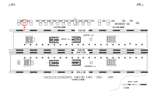 JR／恵比寿駅／外回り線側／№146駅看板・駅広告、位置図
