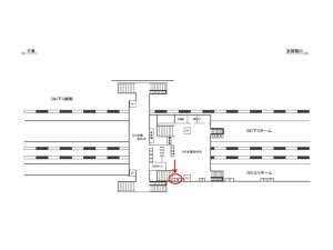 JR　誉田駅／本屋改札内／№2駅看板・駅広告、位置図