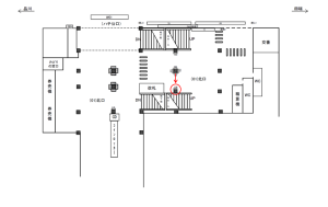 JR／渋谷駅／北口／№106駅看板・駅広告、位置図