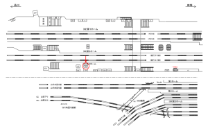 JR／代々木駅／第3ホーム／№103駅看板・駅広告、位置図