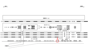 JR／原宿駅／内回り線側／№5駅看板・駅広告、位置図