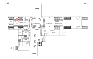 JR／田町駅／橋上本屋口／№152駅看板・駅広告、位置図