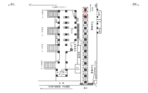 JR／池袋駅／北通路／№22駅看板・駅広告、位置図