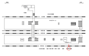 JR／田端駅／南行線側／№342駅看板・駅広告、位置図