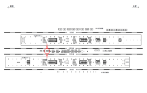 JR／秋葉原駅／南北行線間／№4駅看板・駅広告、位置図