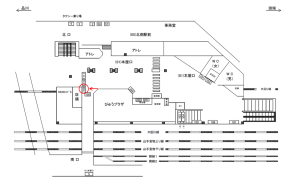 JR／巣鴨駅／本屋口／№109駅看板・駅広告、位置図