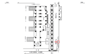 JR／池袋駅／北通路／№57駅看板・駅広告、位置図
