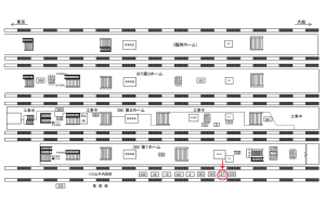 JR／品川駅／山手内回前／№27駅看板・駅広告、位置図