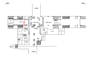 JR／田町駅／橋上本屋口／№170駅看板・駅広告、位置図